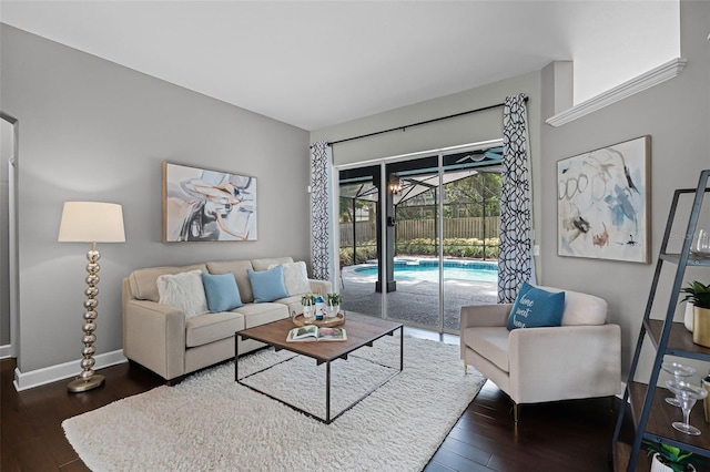 315 Lake Rd, Lake Mary, FL 32746 - living area featuring hardwood / wood-style flooring and a sunroom