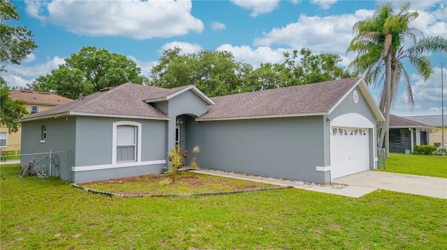 339 Colony Ct, Kissimmee, FL 34758 - ranch-style house featuring stucco siding, a shingled roof, an attached garage, and concrete driveway