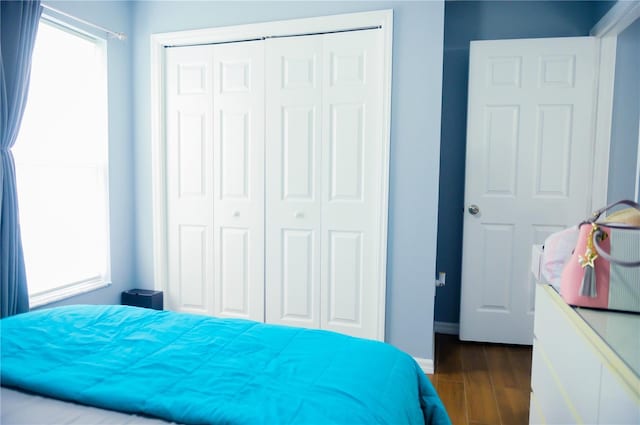 339 Colony Ct, Kissimmee, FL 34758 - bedroom with a closet and dark wood-style floors