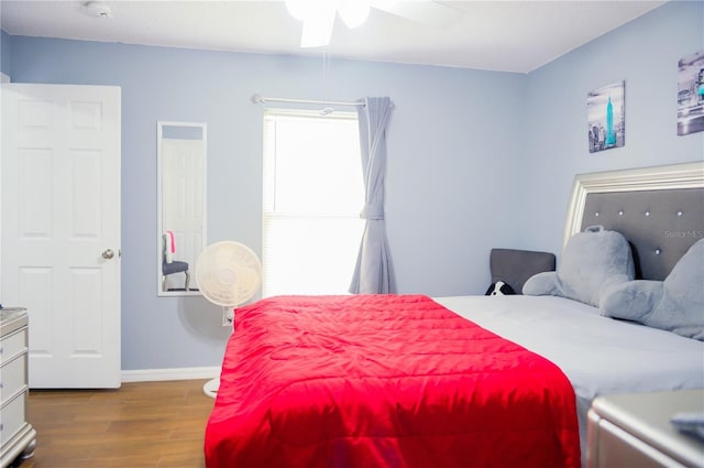 339 Colony Ct, Kissimmee, FL 34758 - bedroom with wood finished floors and ceiling fan