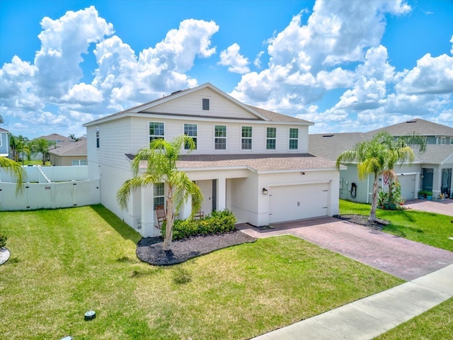 2149 Tudor Rose Dr, Sanford, FL 32773 - view of front facade featuring decorative driveway, a gate, a shingled roof, and stucco siding