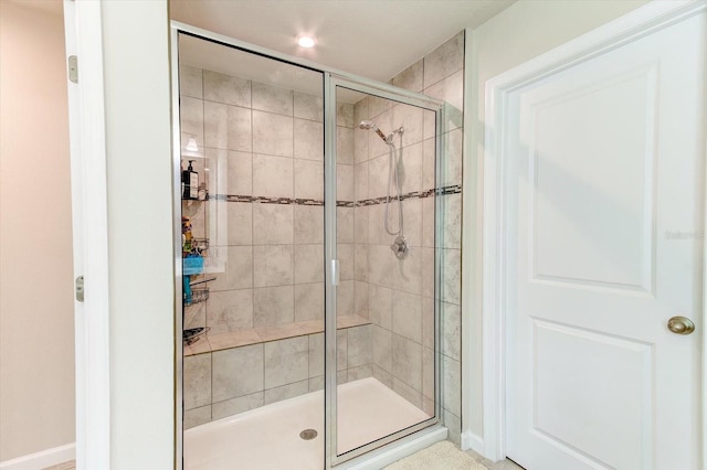 2149 Tudor Rose Dr, Sanford, FL 32773 - full bathroom featuring a stall shower and recessed lighting