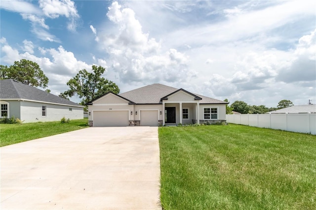 5908 SW 115 Street Rd, Ocala, FL 34476 - single story home with a garage, driveway, stone siding, and stucco siding