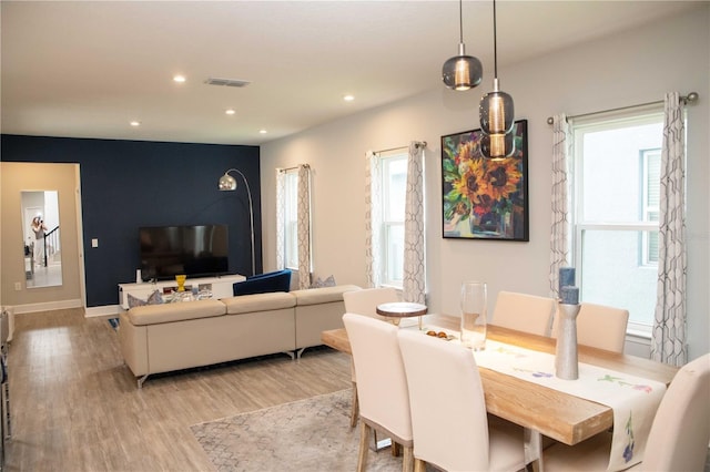 5963 Glory Bower Dr, Winter Garden, FL 34787 - dining room featuring light wood-style floors and recessed lighting