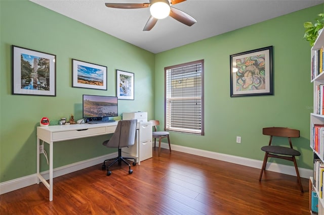 144 Bridgeton St, Davenport, FL 33896 - office space with wood finished floors and a ceiling fan