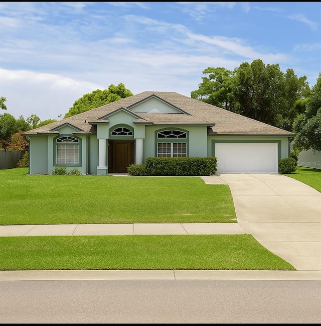 1784 Providence Blvd, Deltona, FL 32725 - single story home featuring a garage, driveway, stucco siding, and a front lawn