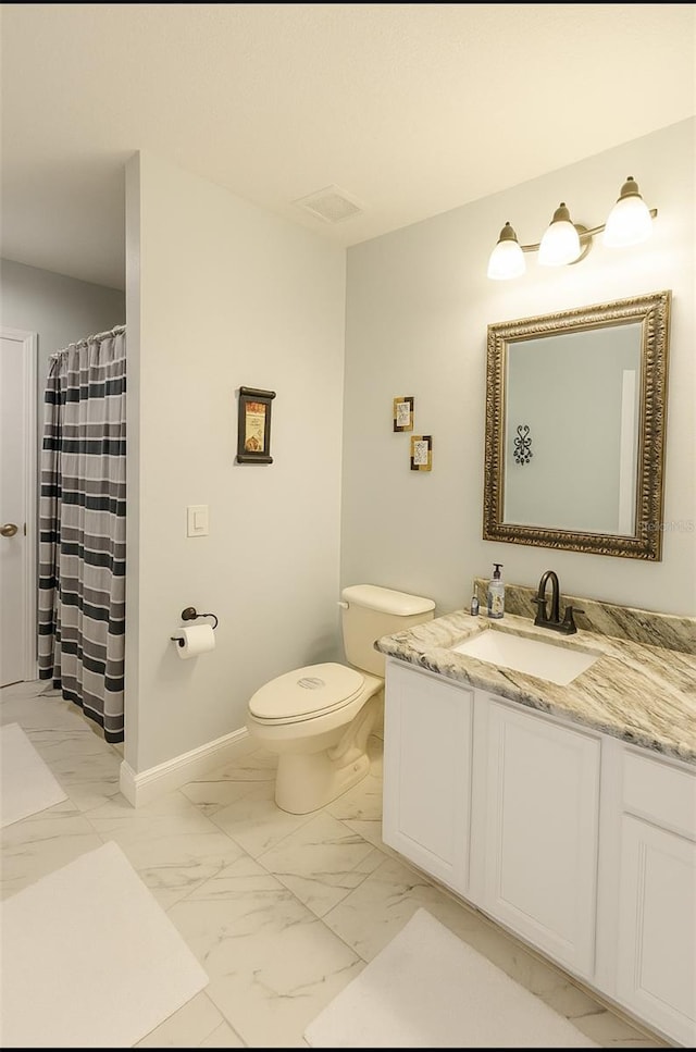 1784 Providence Blvd, Deltona, FL 32725 - full bath featuring marble finish flooring, vanity, and a shower with curtain