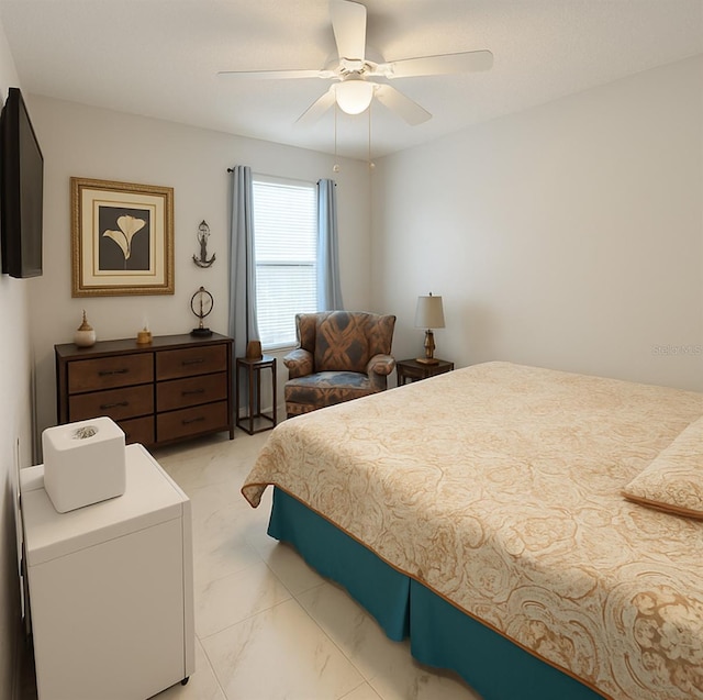 1784 Providence Blvd, Deltona, FL 32725 - bedroom featuring light marble finish flooring and a ceiling fan