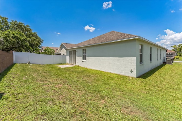 2110 Mallard Creek Cir, Kissimmee, FL 34743 - rear view of house with stucco siding, a fenced backyard, and a shingled roof