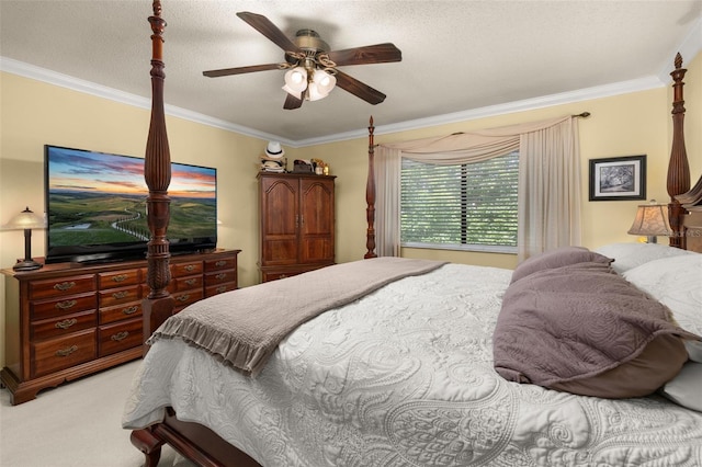 2208 Mcmahon Ct Unit 1033, Orlando, FL 32812 - bedroom featuring crown molding, light colored carpet, and ceiling fan