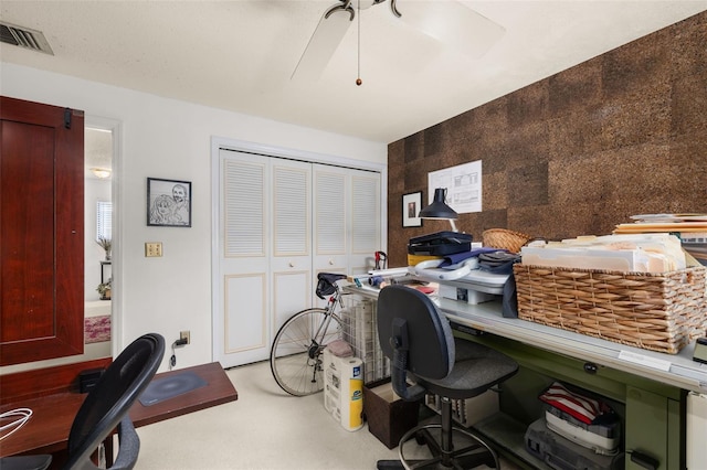 2208 Mcmahon Ct Unit 1033, Orlando, FL 32812 - office featuring a ceiling fan