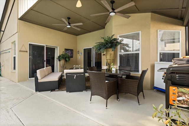 1716 Westerly Dr, Brandon, FL 33511 - view of patio / terrace with a ceiling fan and outdoor dining space