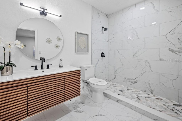 3029 Pinetree, Winter Haven, FL 33884 - full bathroom featuring vanity, marble finish flooring, and a tile shower