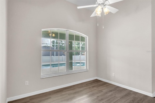 2675 Bond St, Clermont, FL 34711 - unfurnished room with wood finished floors and ceiling fan