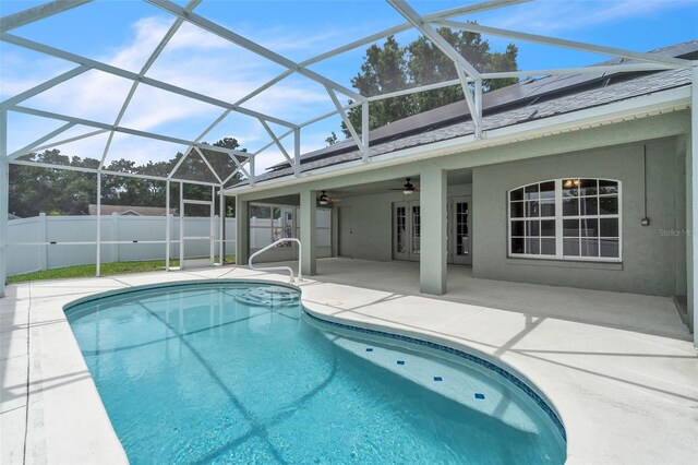 2675 Bond St, Clermont, FL 34711 - view of pool with a ceiling fan, a patio area, and a lanai