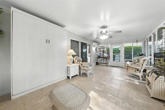 1430 Challenger Ave, Davenport, FL 33897 - sunroom with ceiling fan and a wall mounted air conditioner