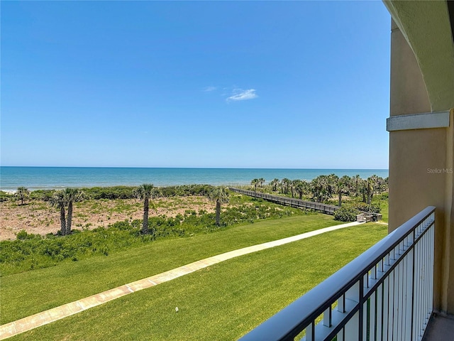 60 Surfview Dr Unit 308, Palm Coast, FL 32137 - balcony with view of water and beach