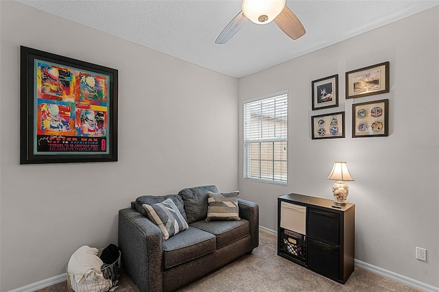 14242 Desert Haven St Unit Ge, Windermere, FL 34786 - sitting room with carpet and a ceiling fan