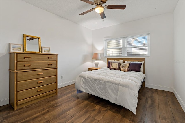 2257 World Parkway Blvd W Unit 61, Clearwater, FL 33763 - bedroom featuring dark wood-type flooring and ceiling fan