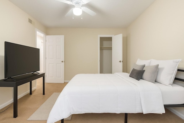 2791 L B Mcleod Rd Unit C, Orlando, FL 32805 - bedroom featuring light colored carpet, a closet, and ceiling fan
