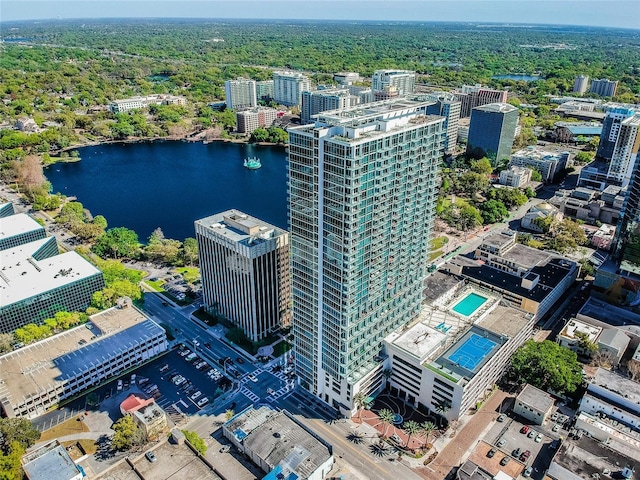 150 E Robinson St Unit 407, Orlando, FL 32801 - aerial view of a nearby body of water and a pool