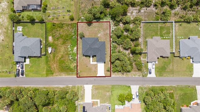 3270 Framinghan Ave SW, Palm Bay, FL 32908 - aerial perspective of suburban area featuring property boundaries highlighted