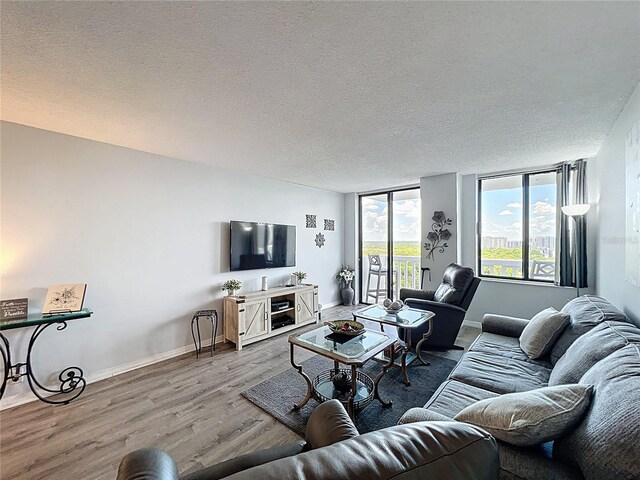 400 E Colonial Dr Unit 1501, Orlando, FL 32803 - living room with wood finished floors and a textured ceiling