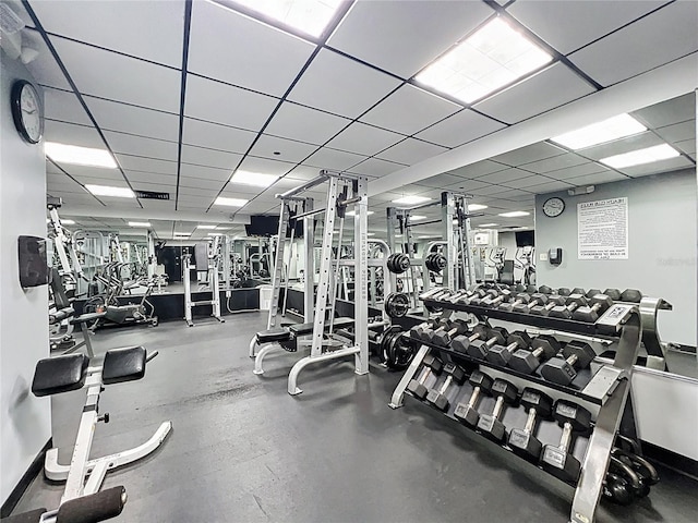 400 E Colonial Dr Unit 1501, Orlando, FL 32803 - gym with a paneled ceiling