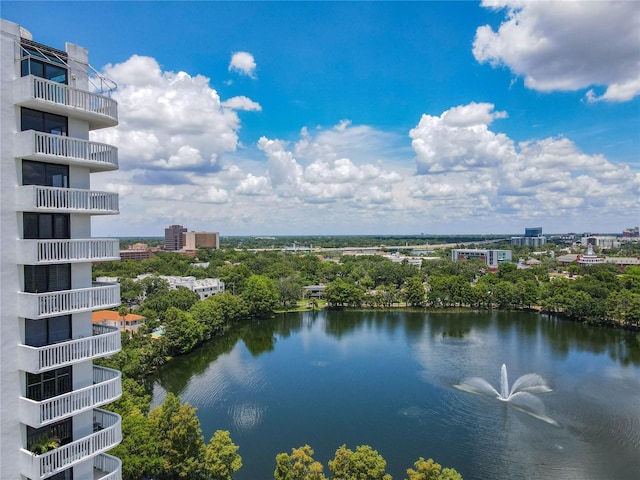 400 E Colonial Dr Unit 1501, Orlando, FL 32803 - water view with nearby urban area and a tree filled landscape