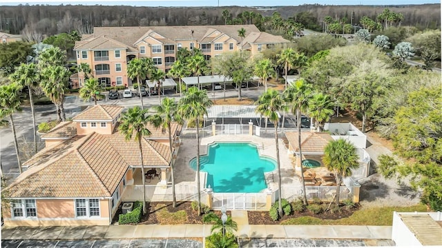 13584 Turtle Marsh Loop Unit 12, Orlando, FL 32837 - aerial view of a pool