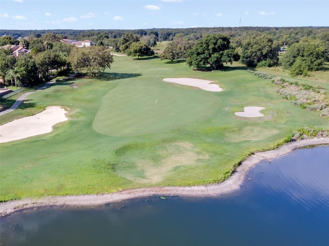 25554 Hawks Run Ln, Sorrento, FL 32776 - bird's eye view of a golf course and a nearby body of water