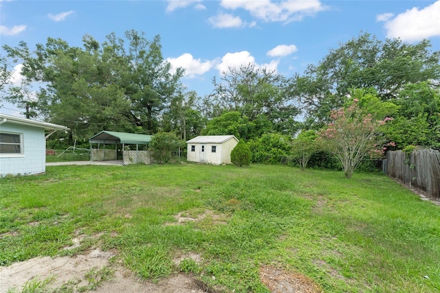 2538 Meadowview Ln, Deland, FL 32720 - view of yard featuring a carport and a shed