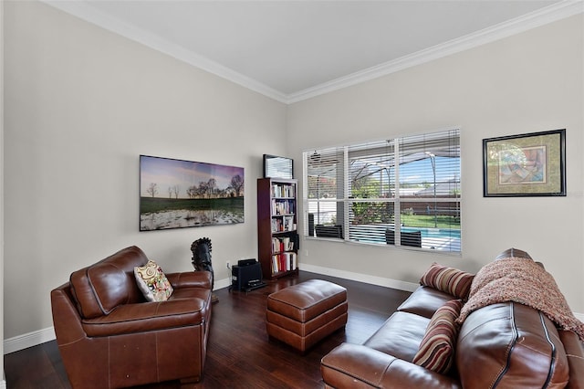 3711 Half Moon Dr, Orlando, FL 32812 - living room featuring ornamental molding and wood finished floors