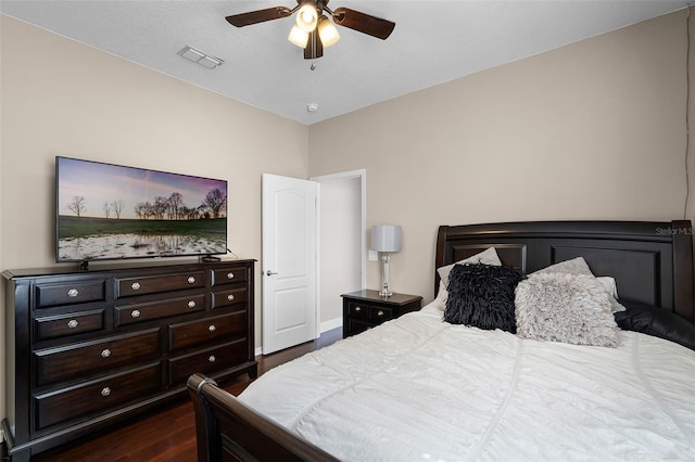 3711 Half Moon Dr, Orlando, FL 32812 - bedroom featuring dark wood-style floors and ceiling fan