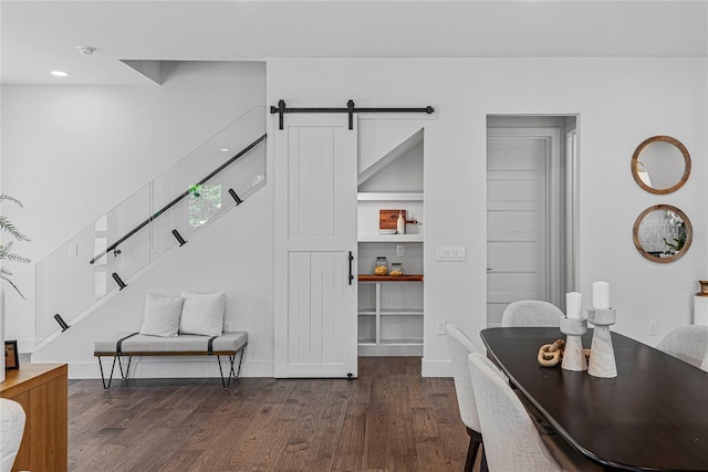 1780 Mizell Ave, Winter Park, FL 32789 - dining room featuring wood finished floors and a barn door