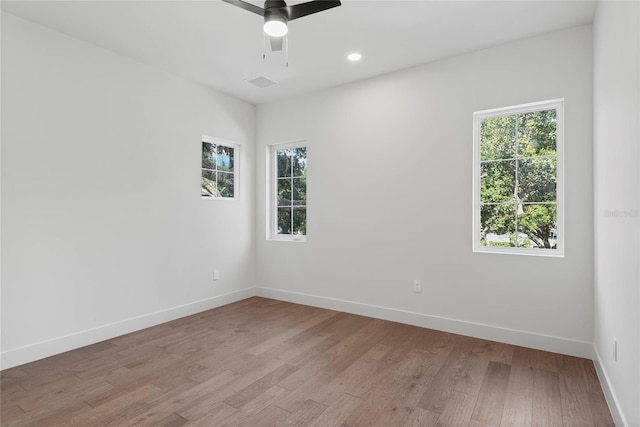 1780 Mizell Ave, Winter Park, FL 32789 - spare room with light wood-style floors, recessed lighting, and ceiling fan