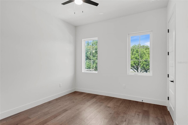 1780 Mizell Ave, Winter Park, FL 32789 - empty room with plenty of natural light, wood finished floors, and a ceiling fan