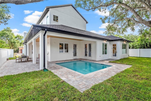 1780 Mizell Ave, Winter Park, FL 32789 - rear view of property featuring french doors, a patio area, stucco siding, and a fenced backyard