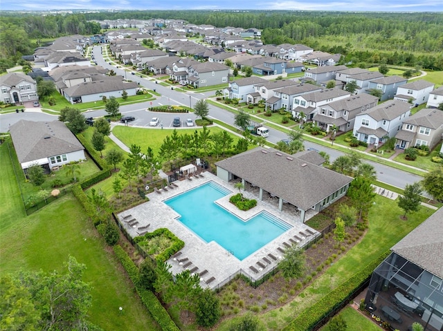 12216 Encore At Ovation Way, Winter Garden, FL 34787 - aerial perspective of suburban area with a pool area and a forest