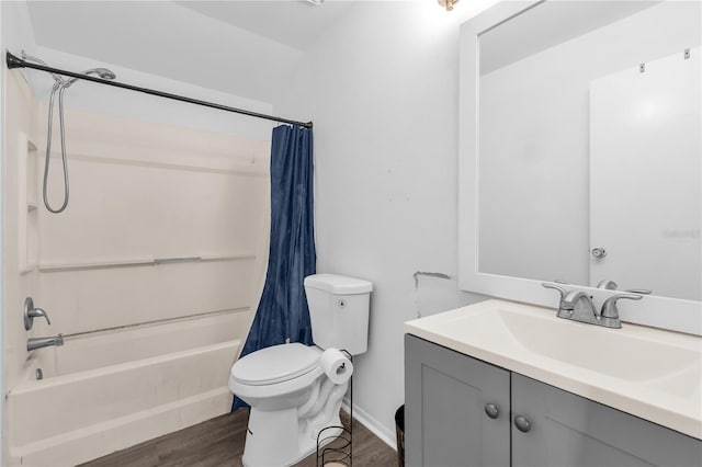 2728 Tally Ho Ave 2722, 2724, 2726, Orlando, FL 32826 - bathroom featuring vanity, shower / tub combo with curtain, and wood finished floors