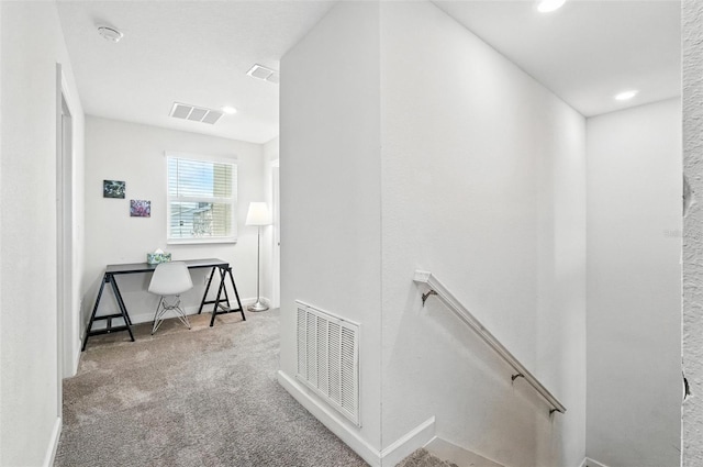 369 Ocean Course Ave, Davenport, FL 33896 - corridor featuring an upstairs landing, carpet, and a desk
