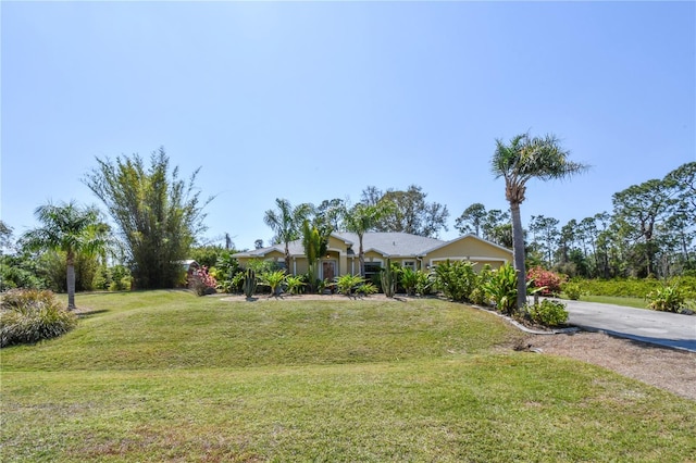 5769 E Price Blvd, North Port, FL 34288 - view of front of property featuring a front lawn and driveway