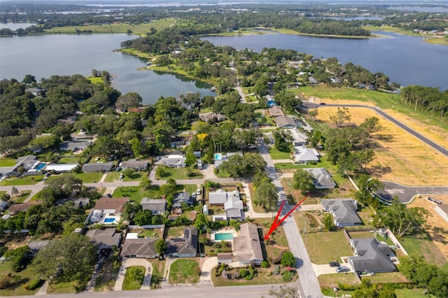 1301 Fahnstock St, Eustis, FL 32726 - aerial view of property's location with a nearby body of water and nearby suburban area