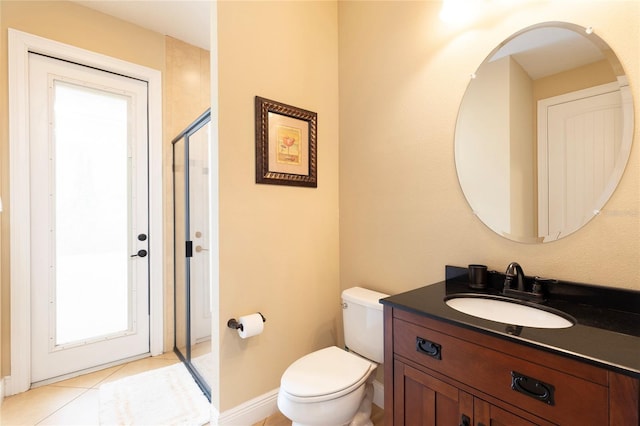 1156 Castle Pines Ct, Reunion, FL 34747 - full bathroom with vanity, tile patterned flooring, and an enclosed shower