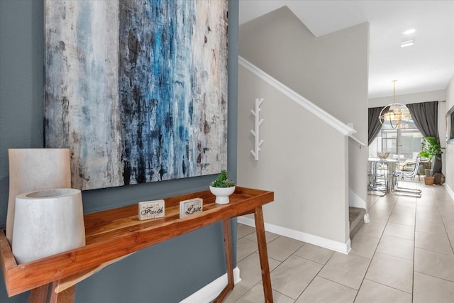 4802 Lullaby Ln, Kissimmee, FL 34746 - stairs with tile patterned floors and baseboards