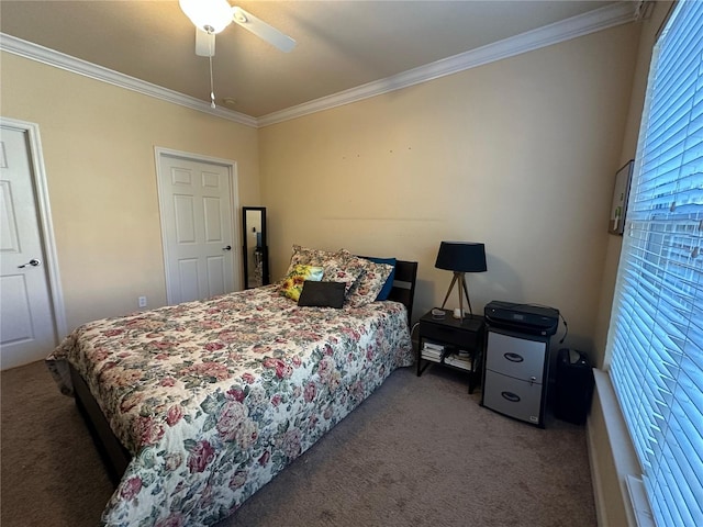1370 Tuscan Ter Unit 2202, Davenport, FL 33896 - bedroom featuring carpet, crown molding, and ceiling fan