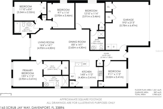 165 Scrub Jay Way, Davenport, FL 33896 - view of floor plan / room layout