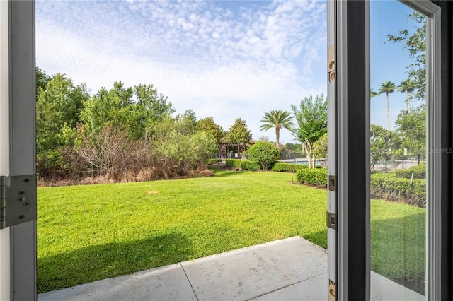 11081 Savannah Landing Cir, Orlando, FL 32832 - view of green lawn featuring a patio