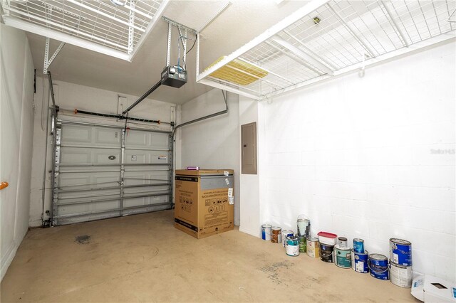 11081 Savannah Landing Cir, Orlando, FL 32832 - garage with electric panel and a garage door opener