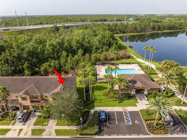 11081 Savannah Landing Cir, Orlando, FL 32832 - bird's eye view of a nearby body of water and a pool area